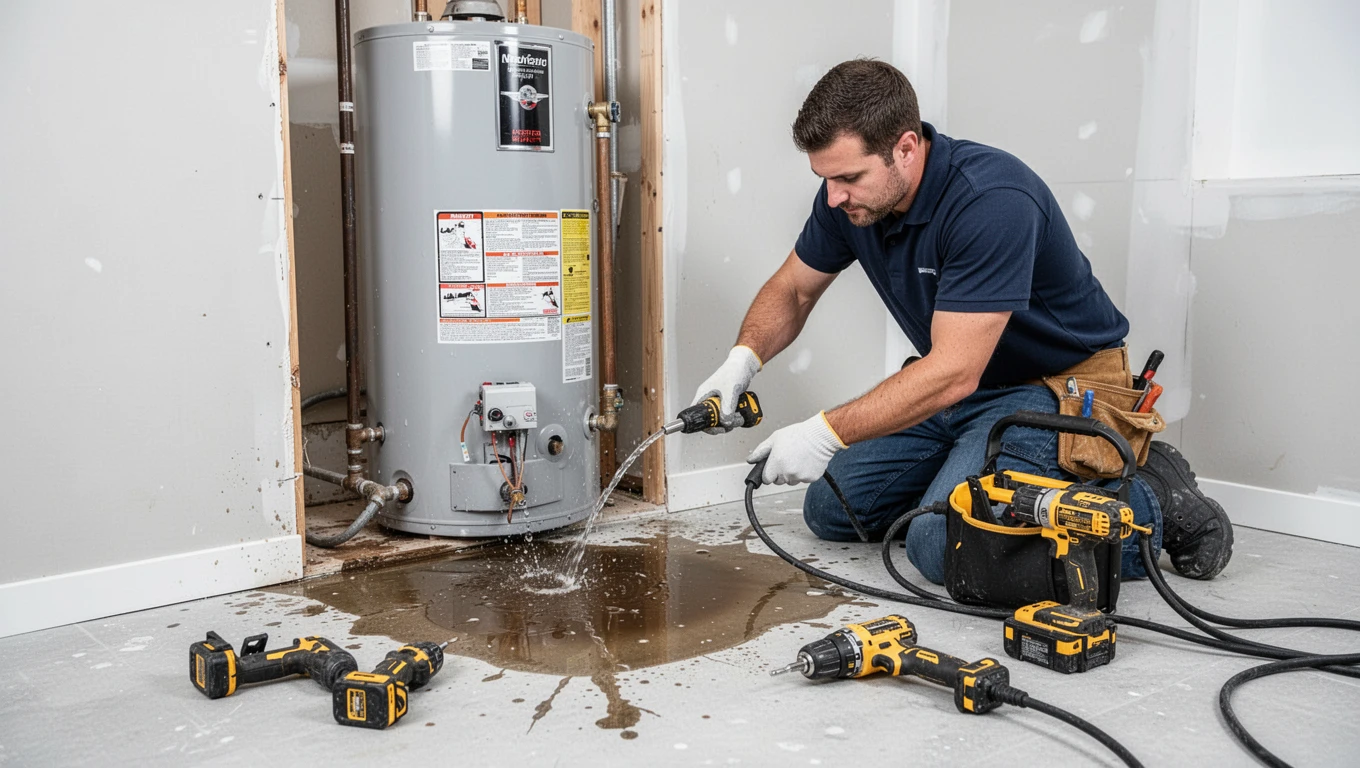 Water Heater Leak Cleanup